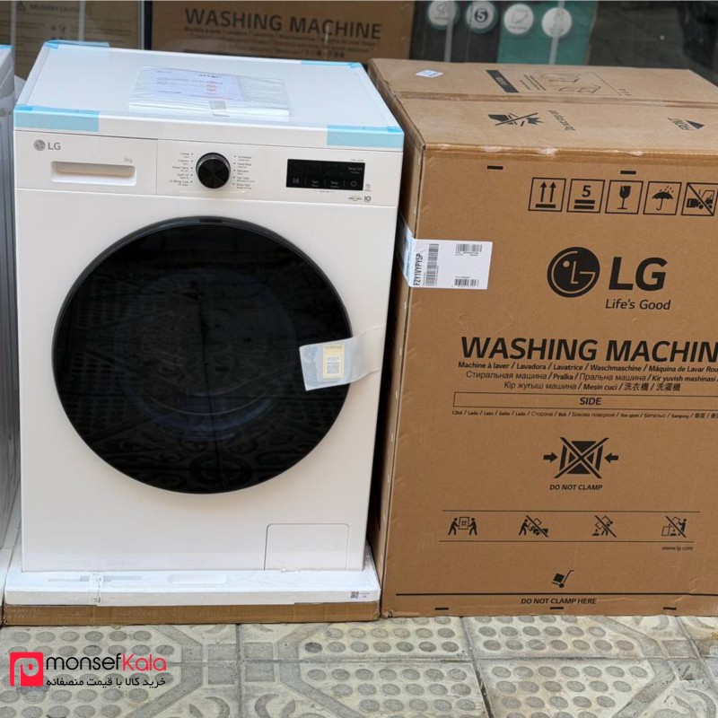 ماشین لباسشویی ال جی Y1 سفید 9 کیلویی مدل WY1409WVP 2 ماشین لباسشویی ال جی Y1 سفید